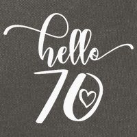 70th Birthday For  Hello 70 Seventy 70 Years Old Cute Cotton Canvas Backpack