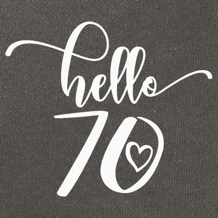 70th Birthday For  Hello 70 Seventy 70 Years Old Cute Cotton Canvas Backpack