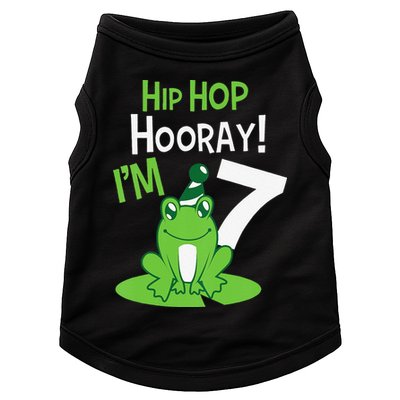 7th Birthday Frog Funny Party 7 Year Old Doggie Tank