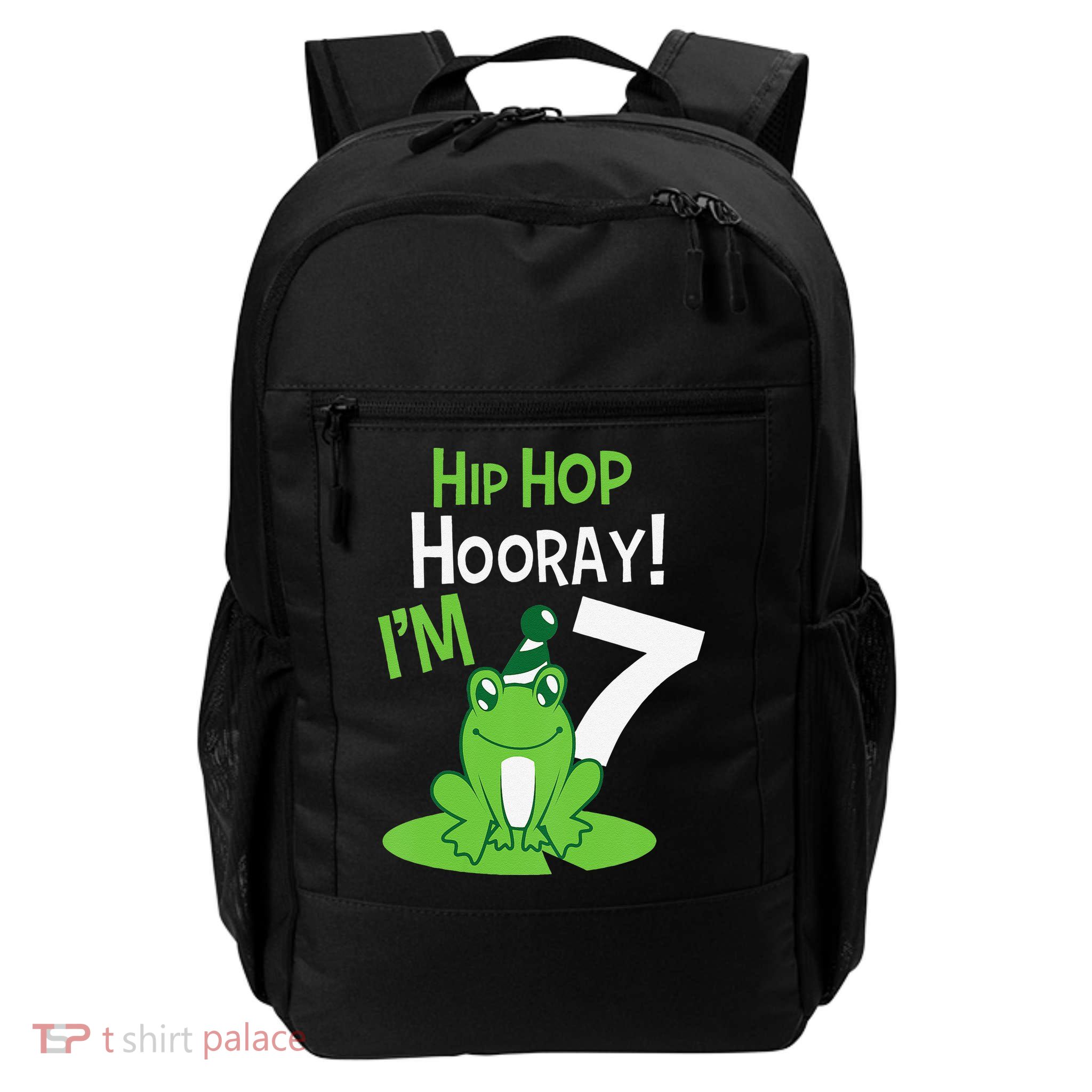 7th Birthday Frog Funny Party 7 Year Old Backpack