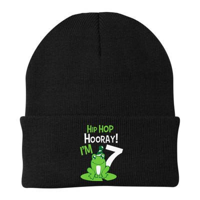 7th Birthday Frog Funny Party 7 Year Old Beanie
