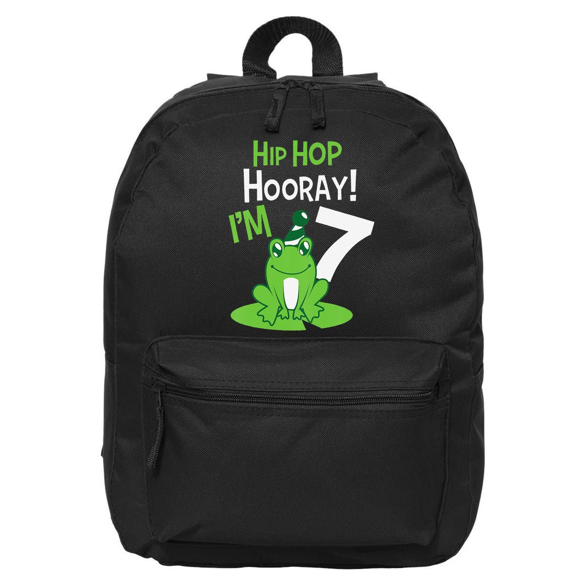 7th Birthday Frog Funny Party 7 Year Old 16 in Basic Backpack