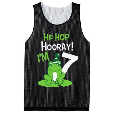 7th Birthday Frog Funny Party 7 Year Old Mesh Reversible Basketball Jersey Tank