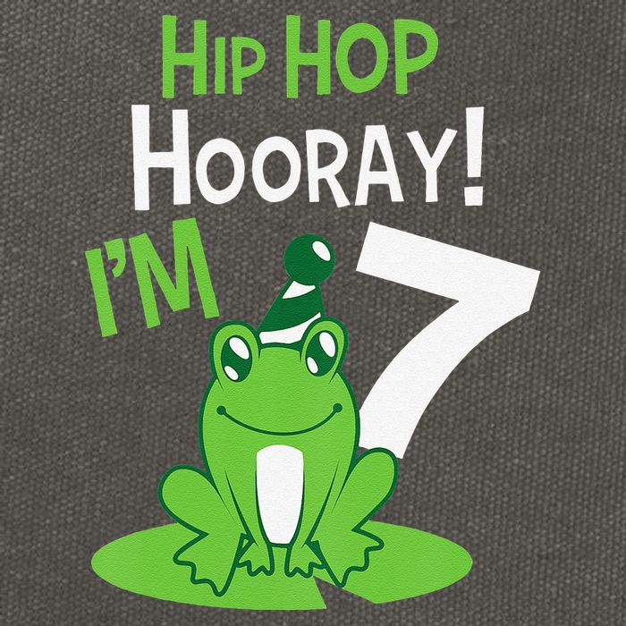 7th Birthday Frog Funny Party 7 Year Old Cotton Canvas Backpack