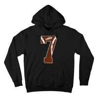 7th Birthday Football Lovers Bdy Boy 7 Year Old Girl Hoodie