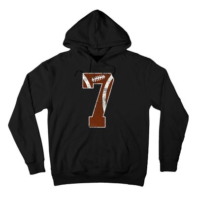 7th Birthday Football Lovers Bdy Boy 7 Year Old Girl Hoodie