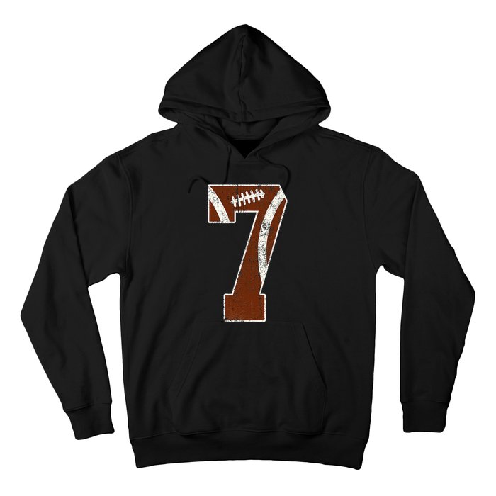 7th Birthday Football Lovers Bdy Boy 7 Year Old Girl Hoodie