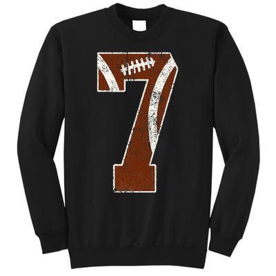 7th Birthday Football Lovers Bdy Boy 7 Year Old Girl Sweatshirt