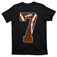 7th Birthday Football Lovers Bdy Boy 7 Year Old Girl T-Shirt