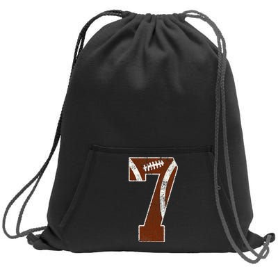 7th Birthday Football Lovers Bdy Boy 7 Year Old Girl Sweatshirt Cinch Pack Bag