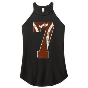 7th Birthday Football Lovers Bdy Boy 7 Year Old Girl Women’s Perfect Tri Rocker Tank