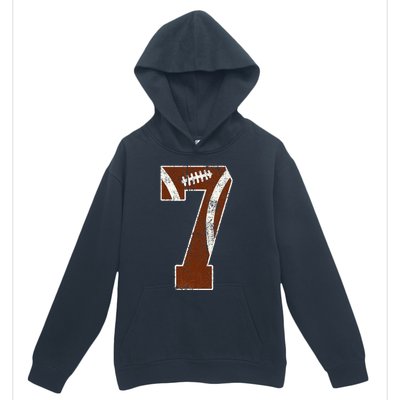 7th Birthday Football Lovers Bdy Boy 7 Year Old Girl Urban Pullover Hoodie