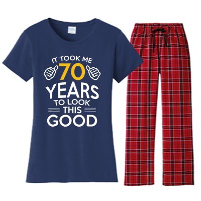 70th Birthday Gift, Took Me 70 Years 70 Year Old Women's Flannel Pajama Set