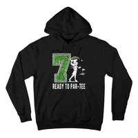 7th Birthday Golfer Seven Year Old Golf Player Hoodie