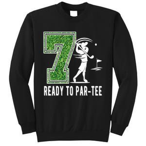 7th Birthday Golfer Seven Year Old Golf Player Sweatshirt