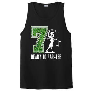 7th Birthday Golfer Seven Year Old Golf Player PosiCharge Competitor Tank