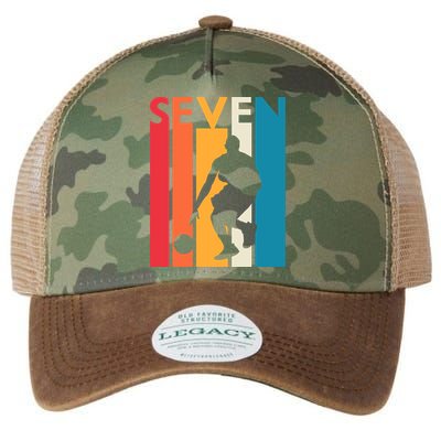 7th Birthday Gift Seven Vintage Basketball 7 Year Old Legacy Tie Dye Trucker Hat