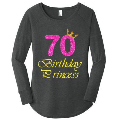 70th Birthday Gift Princess For 70 Years Old Women's Perfect Tri Tunic Long Sleeve Shirt