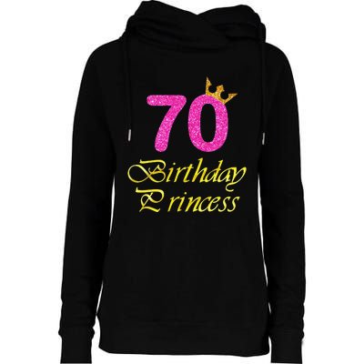 70th Birthday Gift Princess For 70 Years Old Womens Funnel Neck Pullover Hood