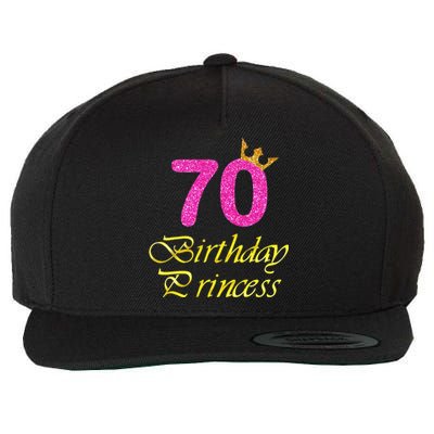 70th Birthday Gift Princess For 70 Years Old Wool Snapback Cap