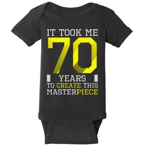 70th Birthday Gag Gift Idea Funny 70 Years Old Joke Baby Bodysuit