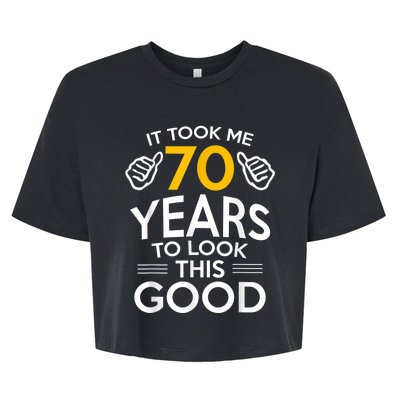 70th Birthday Gift, Took Me 70 Years - 70 Year Old Bella+Canvas Jersey Crop Tee