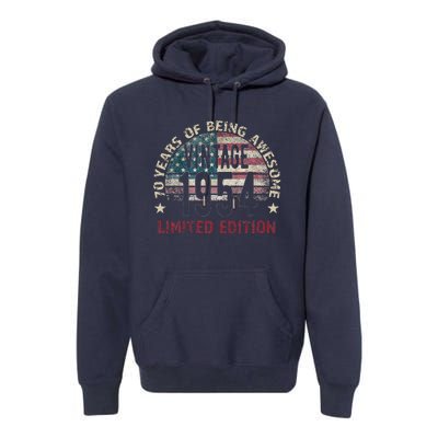 70th Birthday Gift Vintage Born 1954 Turning 70 Year Old Premium Hoodie