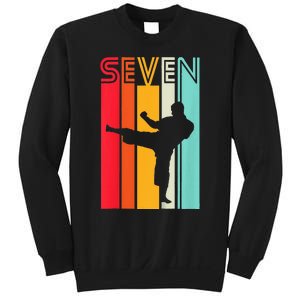 7th Birthday Gift Karate Retro Taekwondo Martial Sweatshirt