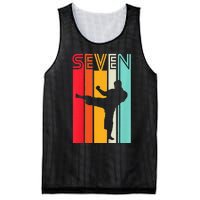 7th Birthday Gift Karate Retro Taekwondo Martial Mesh Reversible Basketball Jersey Tank