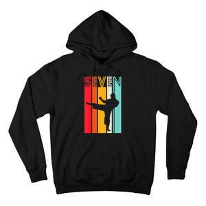 7th Birthday Gift Karate Retro Taekwondo Martial Tall Hoodie