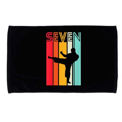 7th Birthday Gift Karate Retro Taekwondo Martial Microfiber Hand Towel