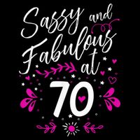 70th Birthday Gift Sassy & Fabulous 70 Year Old Tee Doggie Tank