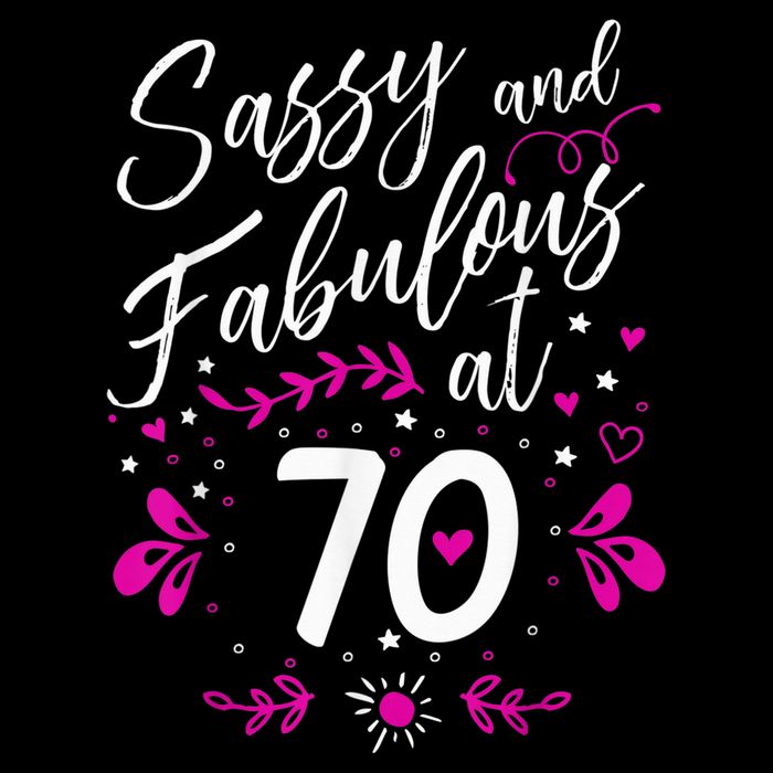 70th Birthday Gift Sassy & Fabulous 70 Year Old Tee Doggie Tank