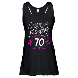 70th Birthday Gift Sassy & Fabulous 70 Year Old Tee Ladies Essential Flowy Tank