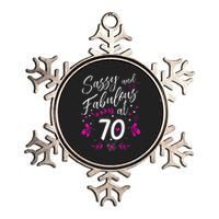 70th Birthday Gift Sassy & Fabulous 70 Year Old Tee Metallic Star Ornament