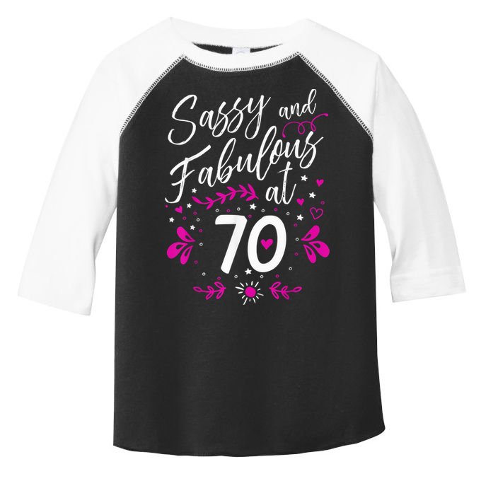 70th Birthday Gift Sassy & Fabulous 70 Year Old Tee Toddler Fine Jersey T-Shirt
