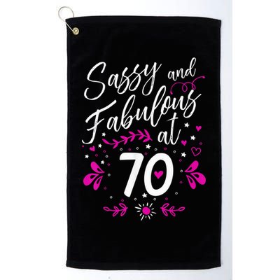 70th Birthday Gift Sassy & Fabulous 70 Year Old Tee Golf Towel