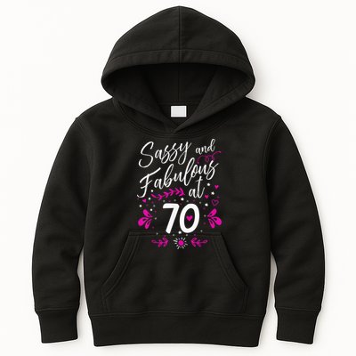 70th Birthday Gift Sassy & Fabulous 70 Year Old Tee Kids Hoodie