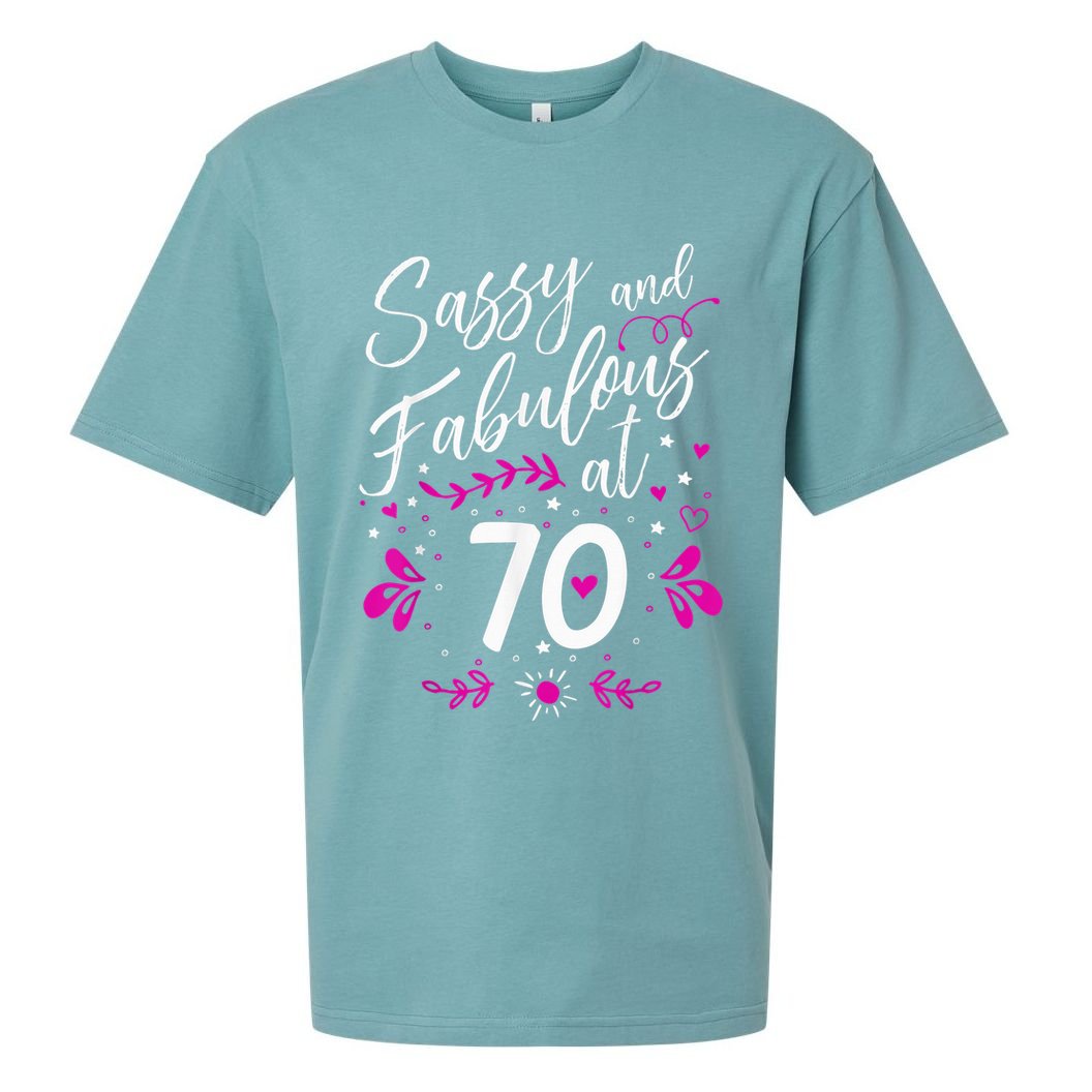 70th Birthday Gift Sassy & Fabulous 70 Year Old Tee Sueded Cloud Jersey T-Shirt