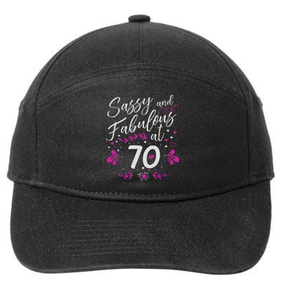 70th Birthday Gift Sassy & Fabulous 70 Year Old 7-Panel Snapback Hat