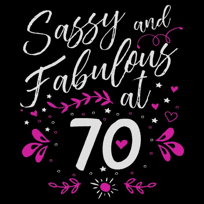 70th Birthday Gift Sassy & Fabulous 70 Year Old Drawstring Bag