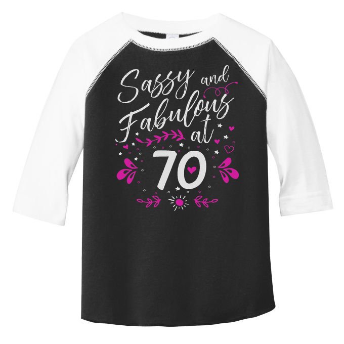 70th Birthday Gift Sassy & Fabulous 70 Year Old Toddler Fine Jersey T-Shirt