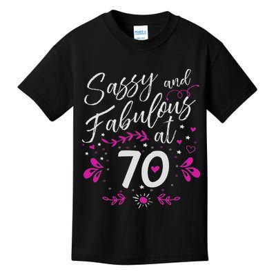 70th Birthday Gift Sassy & Fabulous 70 Year Old Kids T-Shirt