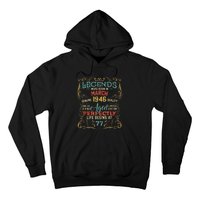 77th Birthday Gift 77 Year Old Legend Since March 1946 Hoodie