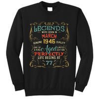 77th Birthday Gift 77 Year Old Legend Since March 1946 Sweatshirt