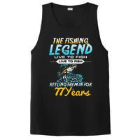 77th Birthday Gift The Fishing Legend 77 Years Fisherman PosiCharge Competitor Tank