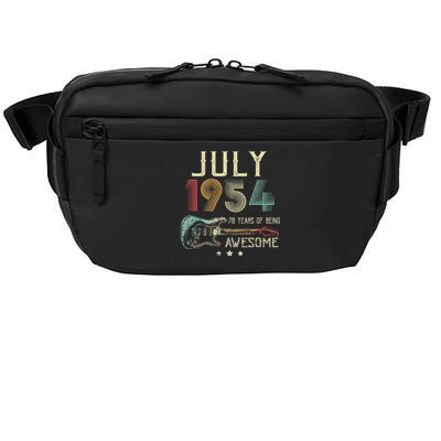 70th Birthday Guitar Lover Vintage July 1954 70 Year Old Crossbody Pack