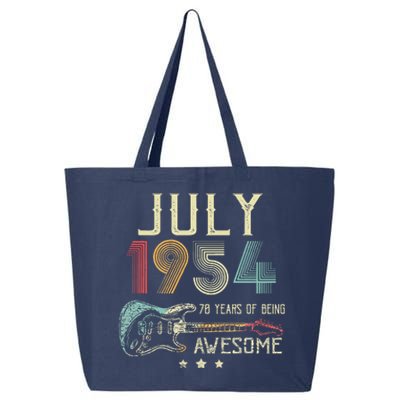 70th Birthday Guitar Lover Vintage July 1954 70 Year Old 25L Jumbo Tote