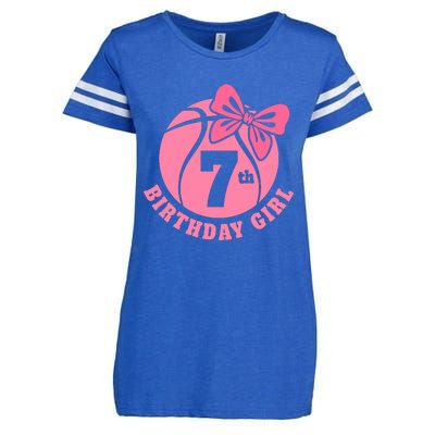 7th Birthday Girl Gift For Basketball Birthday Enza Ladies Jersey Football T-Shirt