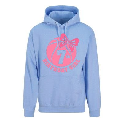 7th Birthday Girl Gift For Basketball Birthday Unisex Surf Hoodie